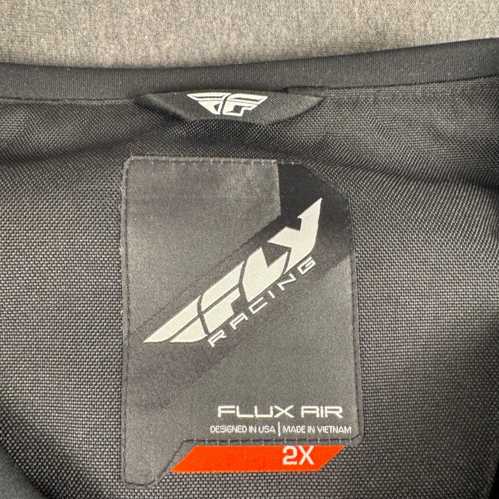 Fly Racing Flux Air‎ Mesh Motorcycle Jacket Black Mens 2X Protective Riding Gear - Picture 3 of 9